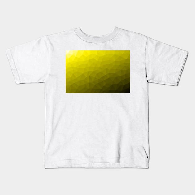 Yellow gold ombre gradient geometric mesh pattern Kids T-Shirt by PLdesign